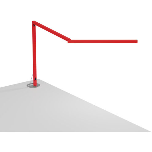 Z-Bar Mini Gen 4 12.5 inch 5.35 watt Matte Red Desk Lamp Portable Light, Grommet Mount